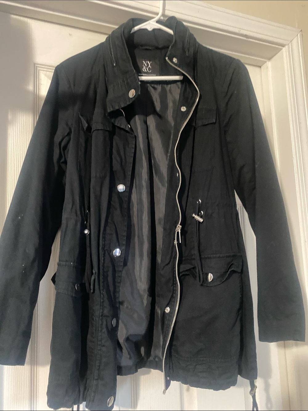New York & Company Black Utility Anorak Jacket